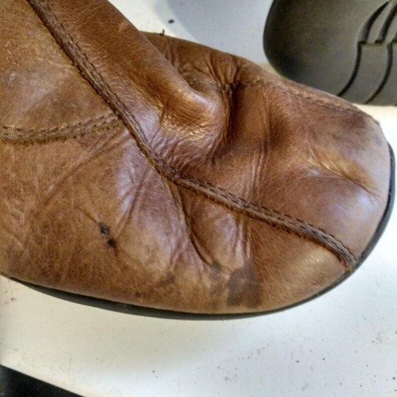 Vintage Steve Madden Distressed Soft Leather Boots "Boulder" 7.5 Mid Calf - Picture 7 of 9